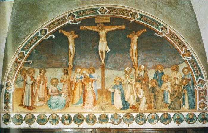 Fra Angelico Crucifixion and Saints France oil painting art